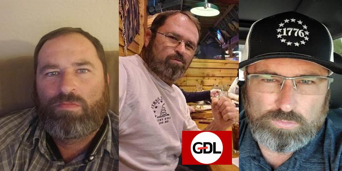 Three photos of neo-Nazi Shawn Barnish of Glendale Arizona