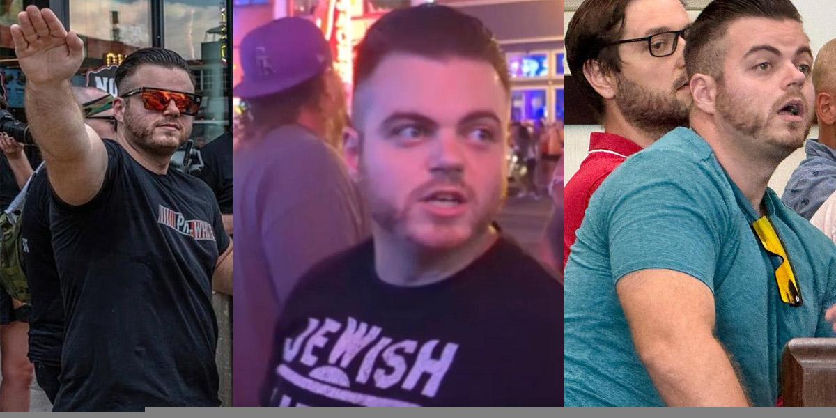 a collage of three photos of gdl nazi colby frank aka acehall