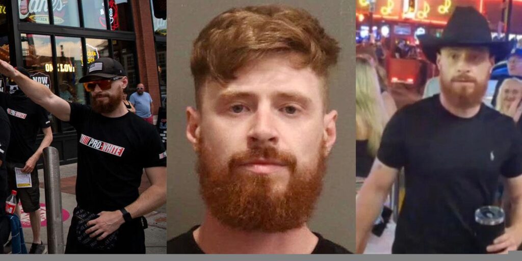 Three photos of neo-nazi ryan mccann