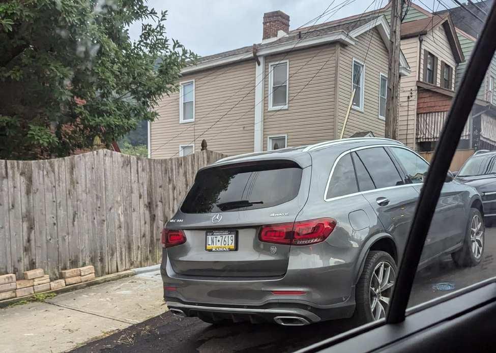 Brandon’s car, parked in front of his Gerwig St address.