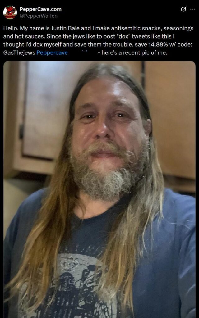 Justin Bale Olathe Kansas Antisemite peppercave neo nazi